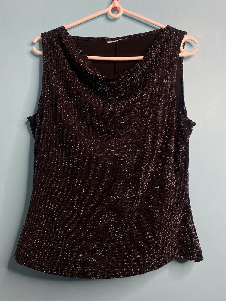 Vintage Shimmer Black Top