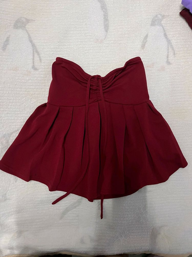 Beautiful Ruffle Hem Tube Top