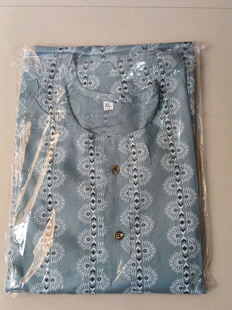 Grayish Blue Kurti