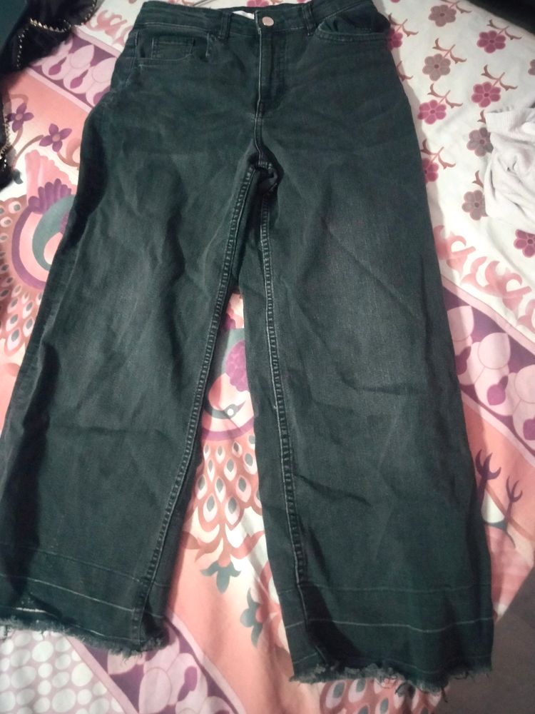 Straight Line Denim Charcoal H and M