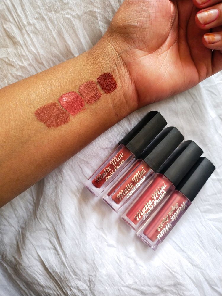 SET OF 4 NUDE SHADE LIQUID LIPSTICKS