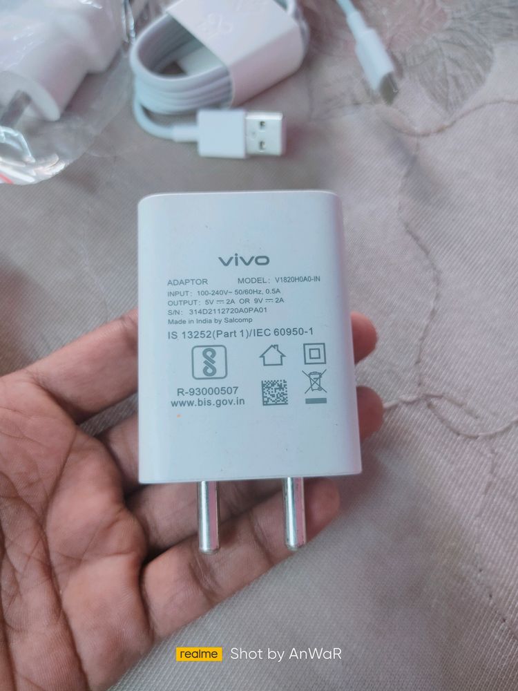 Vivo ⚡Fast Charger 18watt With Cable Original ✅