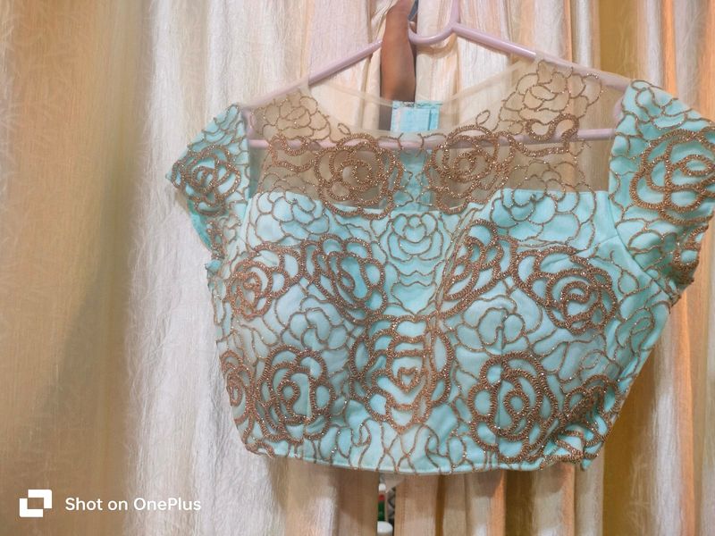 Backless Net Blouse