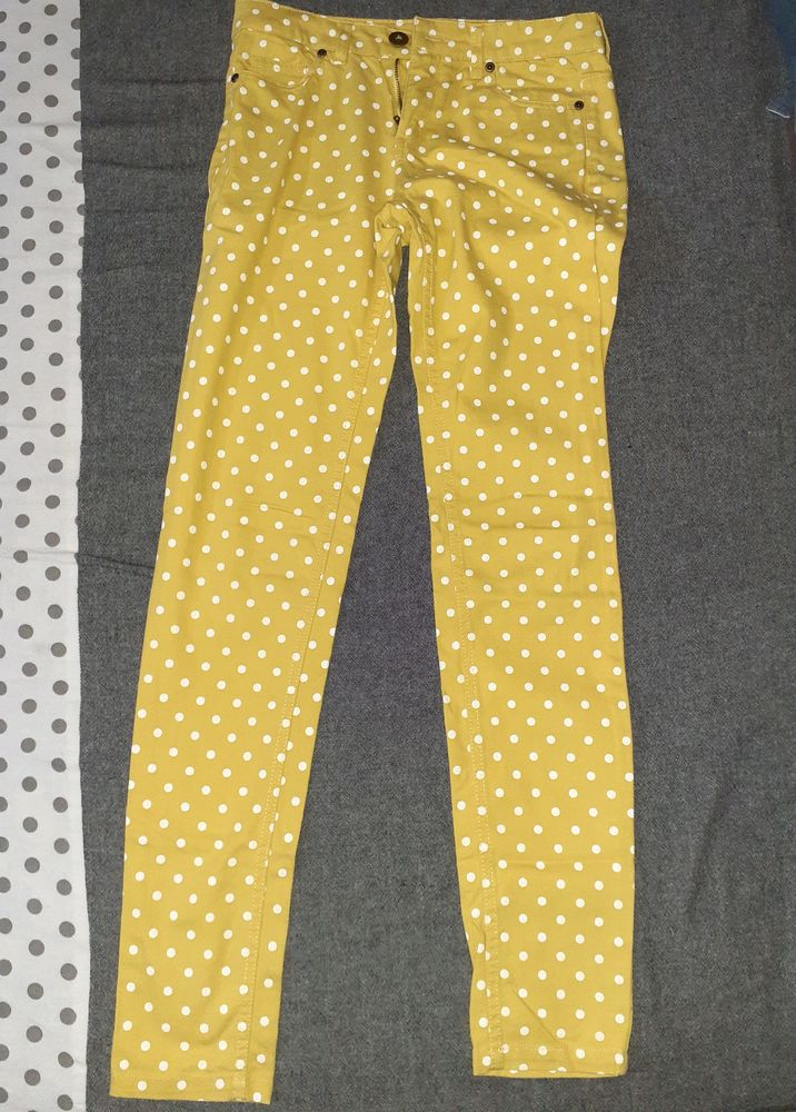 Yellow Polka Dot Denim