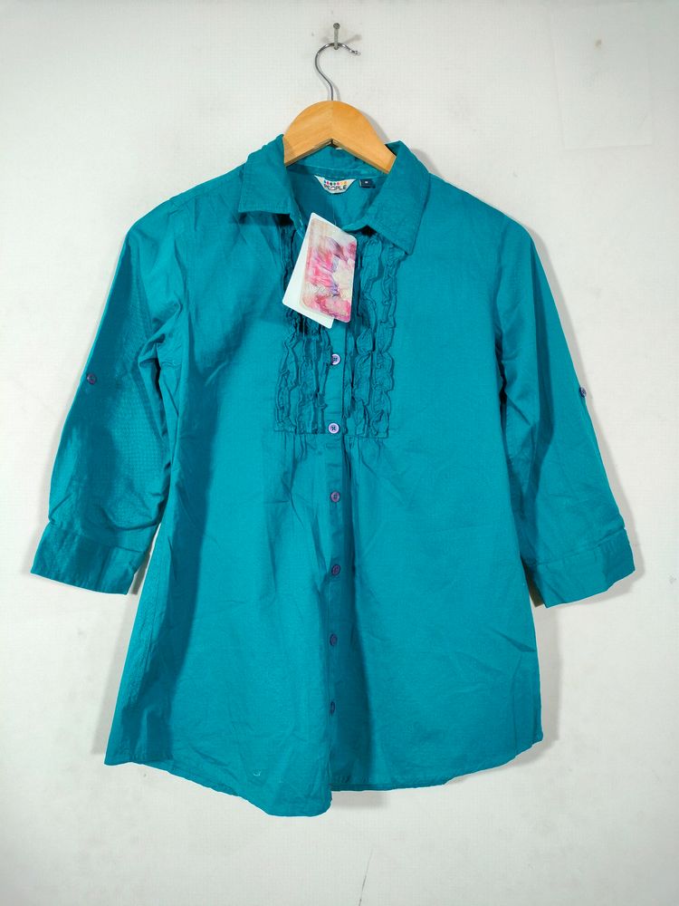 Sea Green Casual Top (Women's)