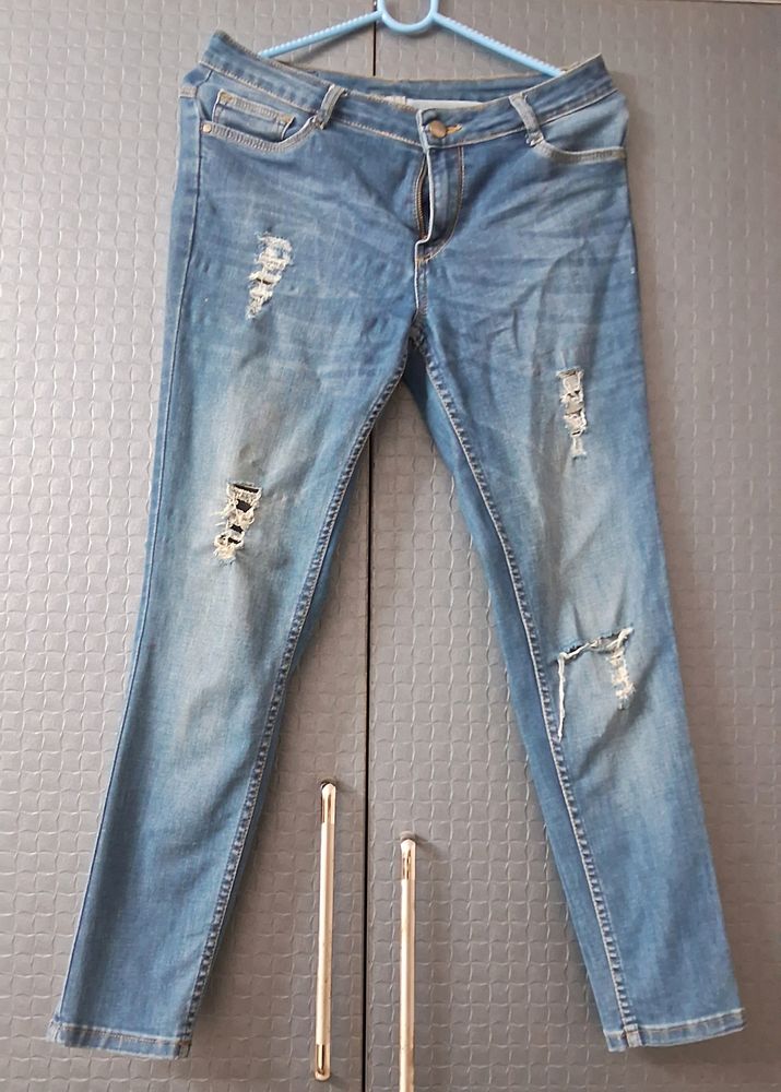 Kraus JEANS, Low Waist, Distressed