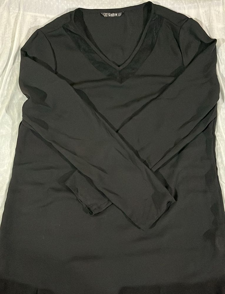 Black Shein Long Sleeves Dress