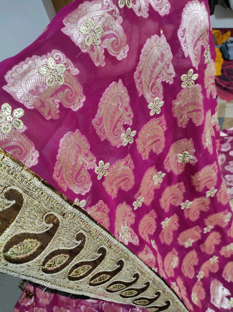 Beetroot Colour Saree