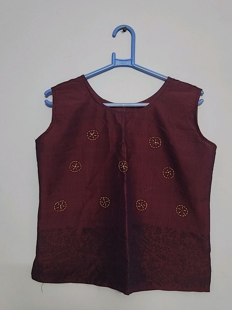 Elegant Purple Sleeveless Top