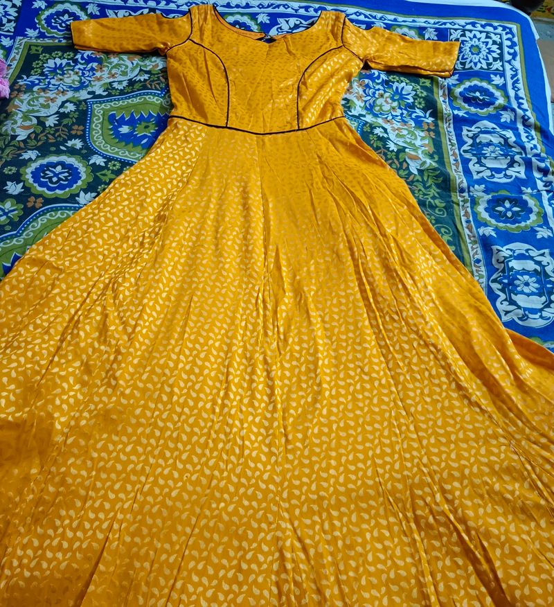 Yellow Desinger Frock