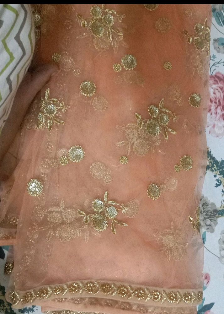 Peach Dupatta