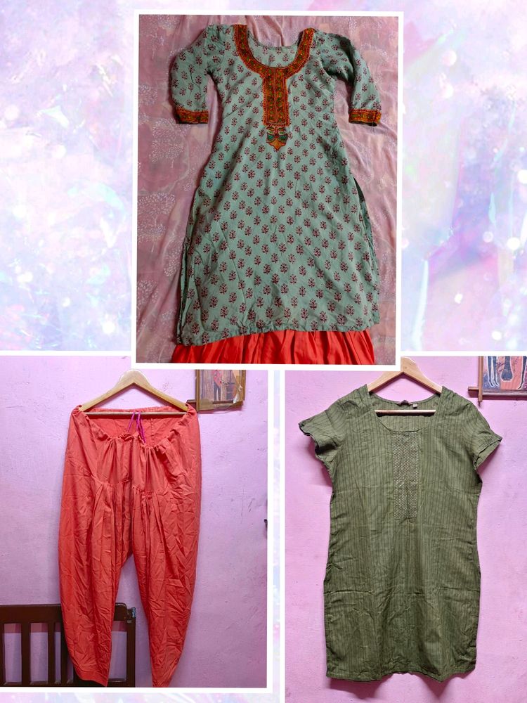 Combo Of 2 Kurti & Bottom