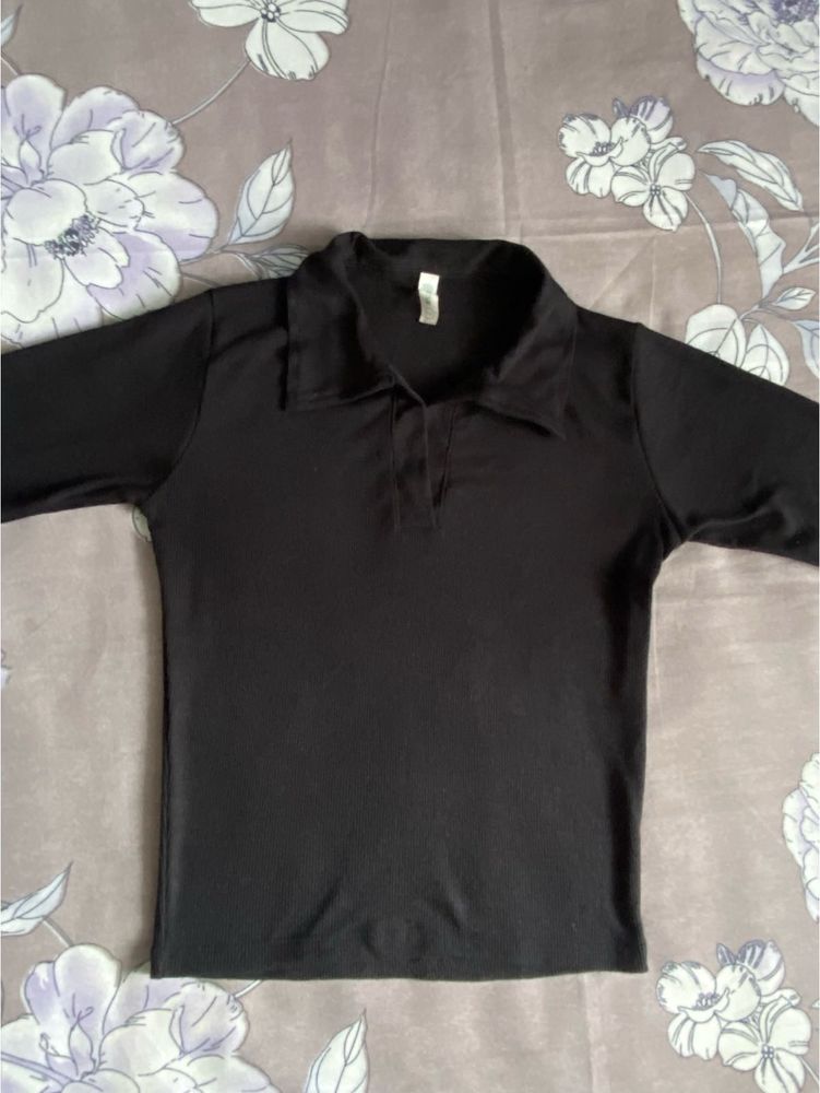 Black Polo Neck Top Women