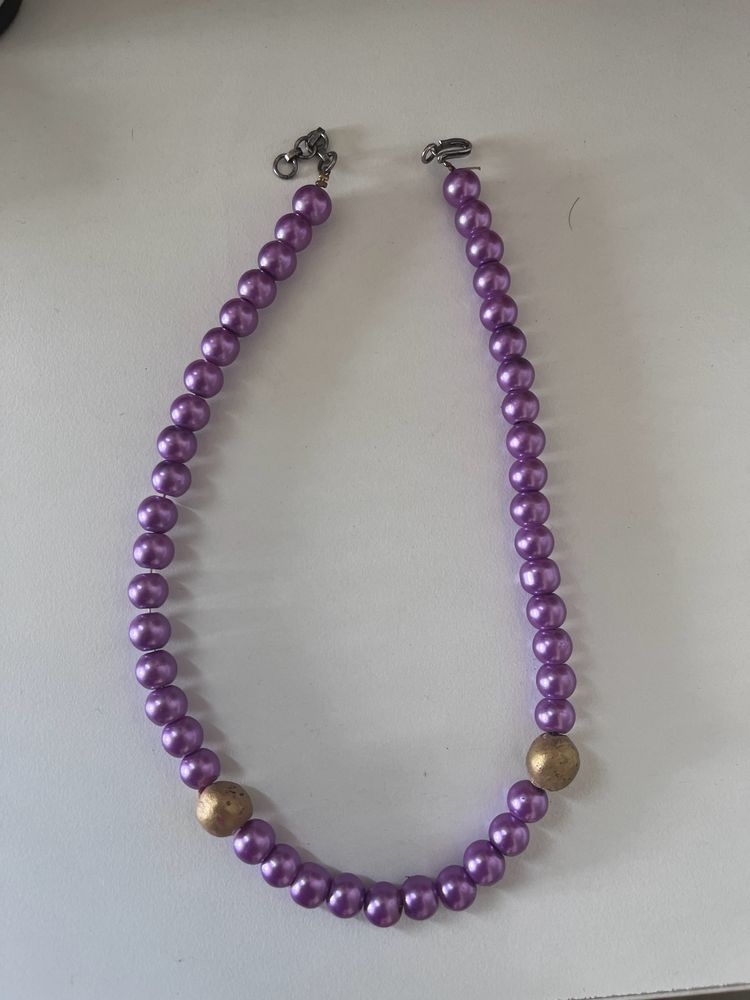 Beaded Necklace With 2 Terracota Beads