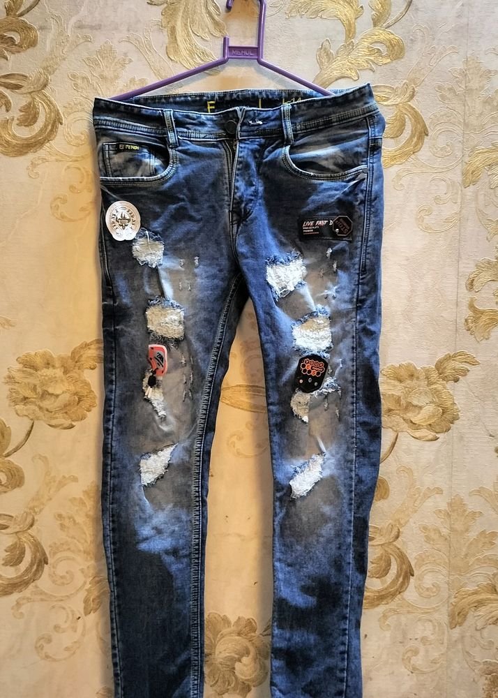 Fendi RomaBranded Jeans For 11 Years Old Boy.