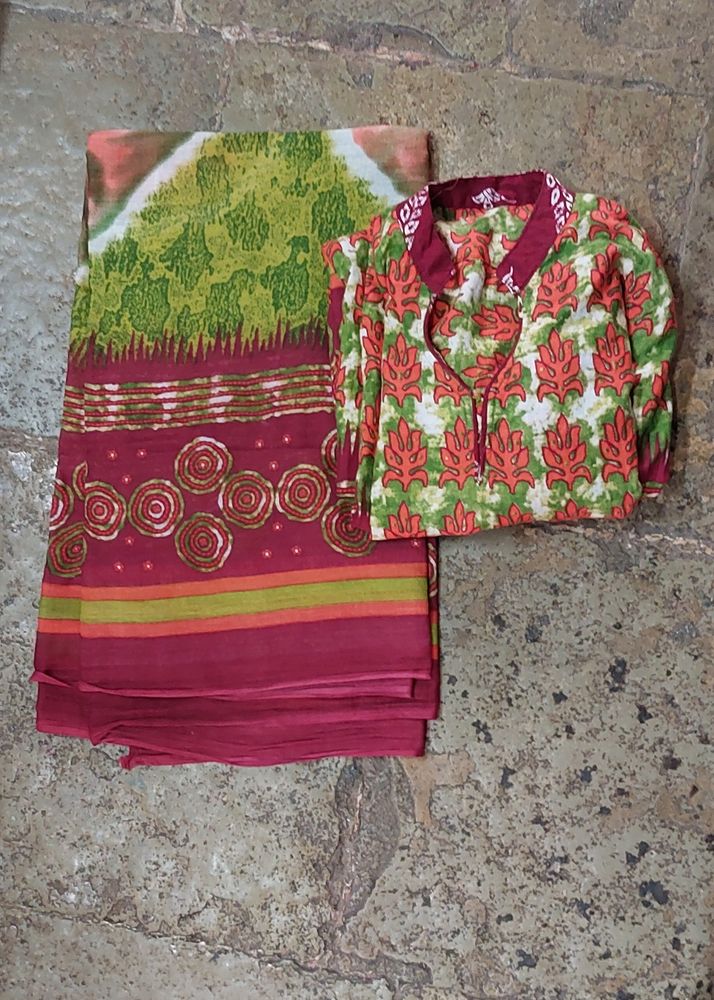 Pure Cotton Kurti And Dupatta