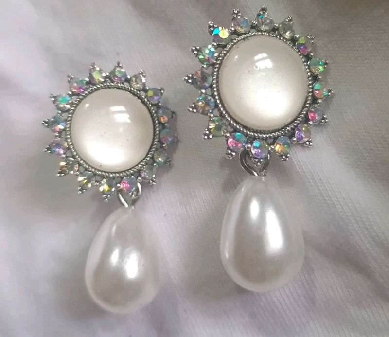 Beautiful White Pearl Earrings