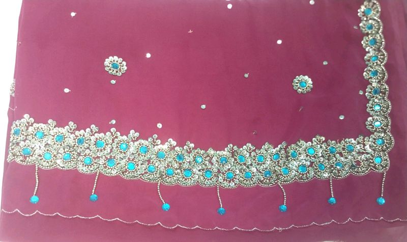 Saree Latkan Full Stone & Golden beads Heavy work