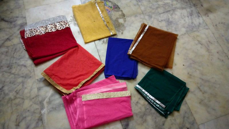 7 Front Colour Of Dupatta Set Of 7