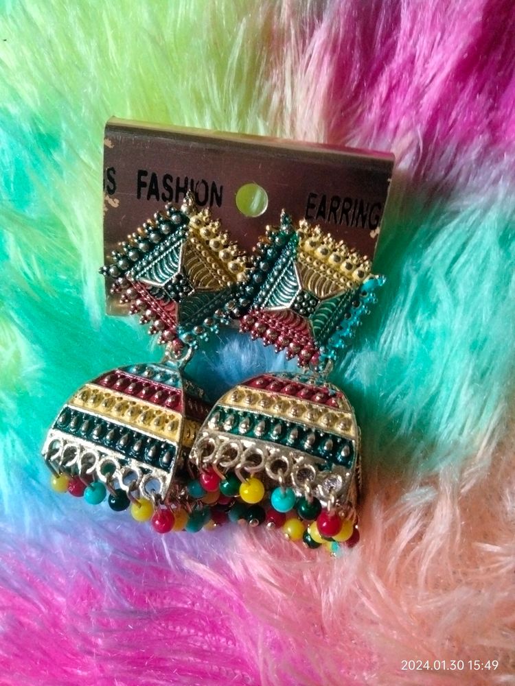 Multicolor Jhumka