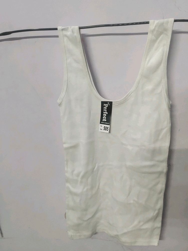 White U Neck Camisole For Ladies 28 To 34 Size