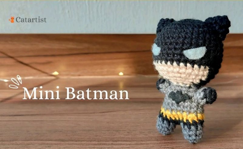 Crochet Batman Keychain