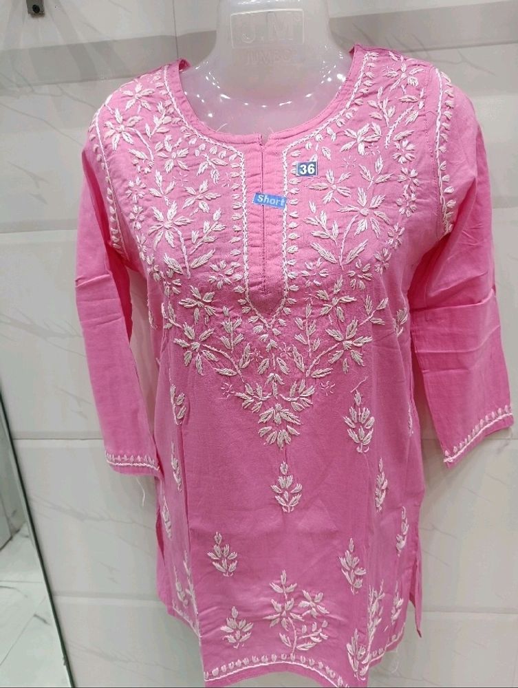 Short Chickekari Kurta