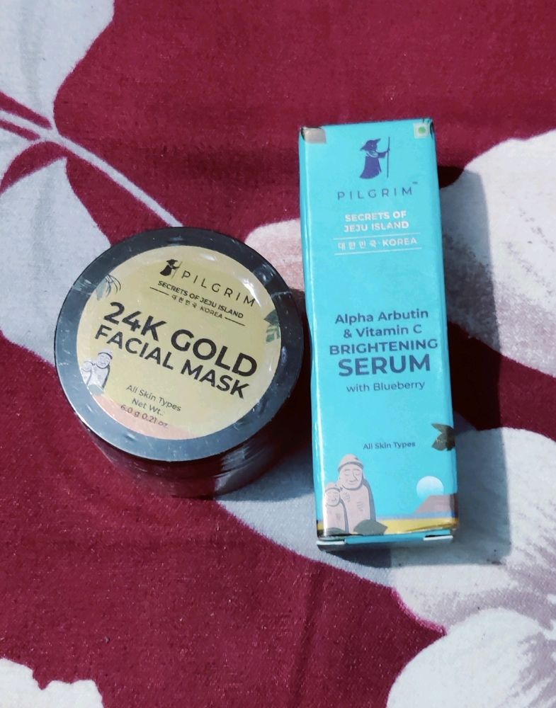 24k Gold Mask And Alpha Arbutin Vit C Serum