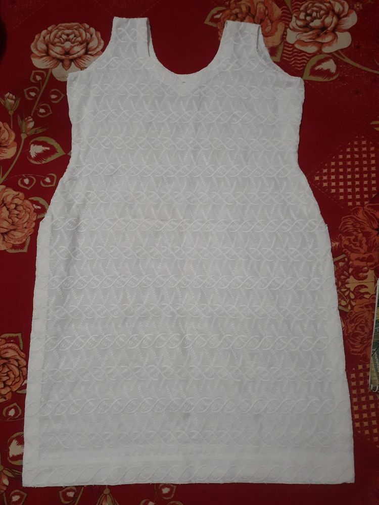 Pure Cotton White Chikankari Kurta