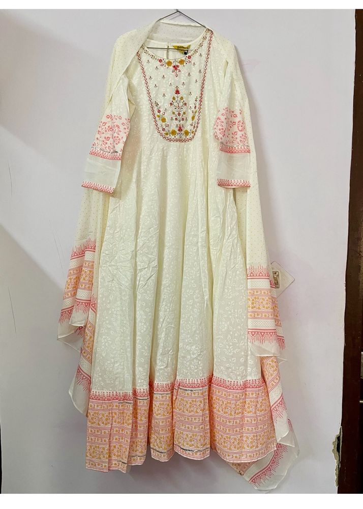 Global Desi Maxi Dress With Dupatta