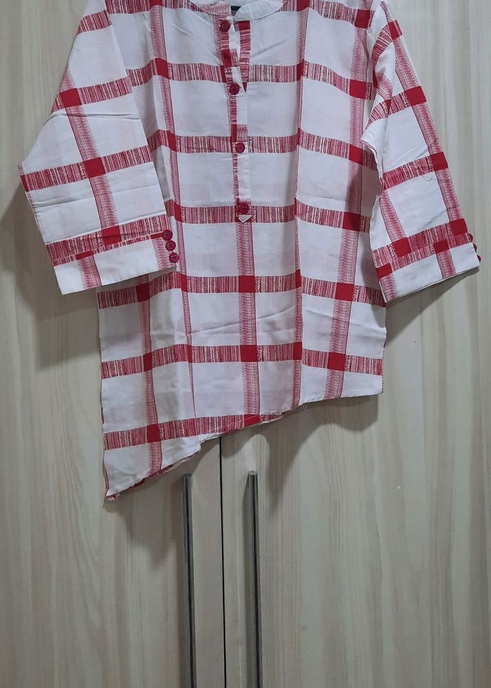 Checked Cropped Shirt 100+$