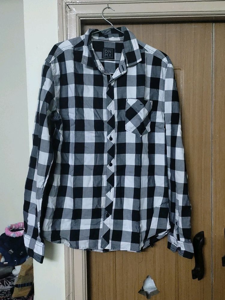 Black And White Check Shirt