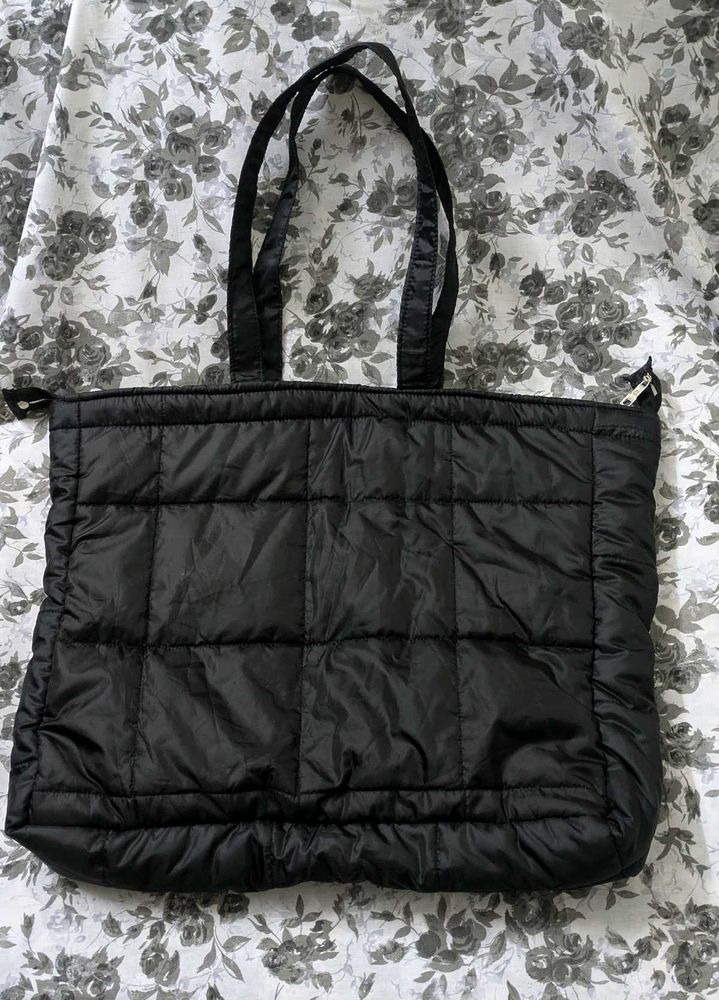 Black Puffed Tote