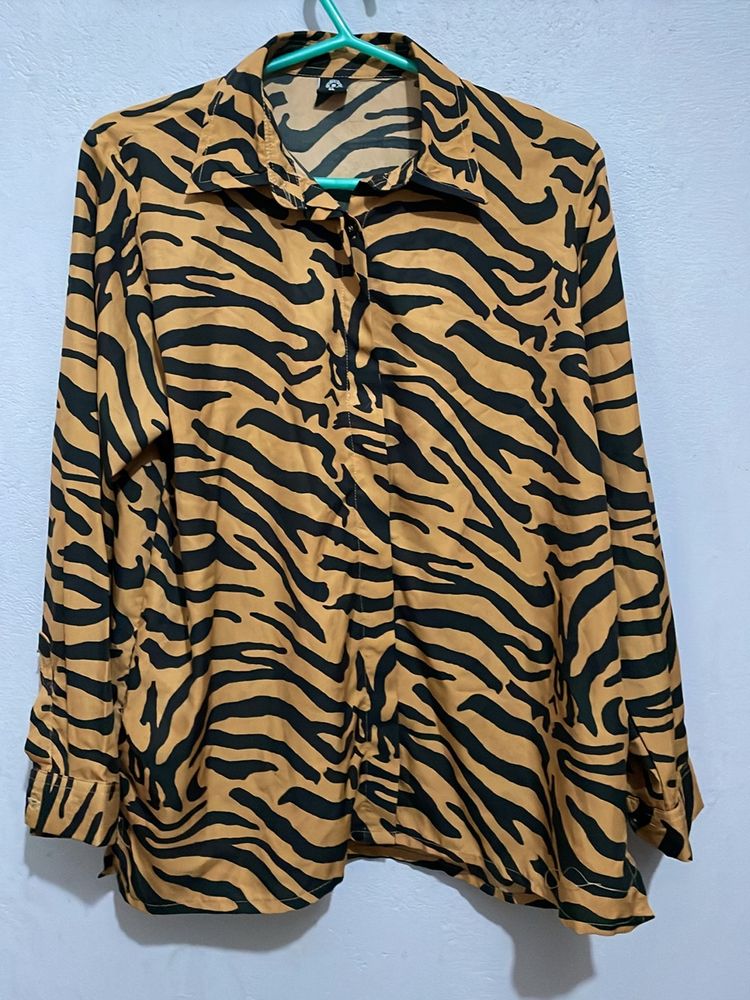 Tiger Print Shirt Women