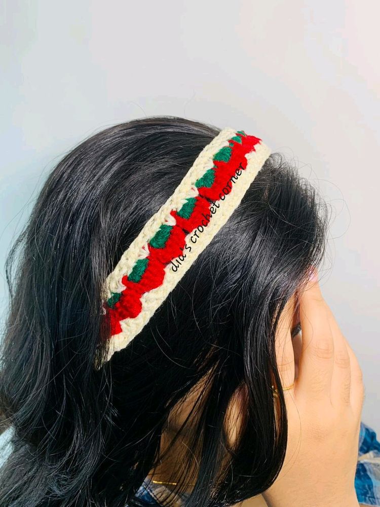 Strawberry Crochet Hairband