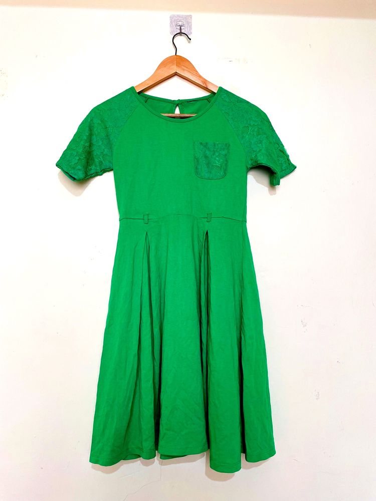 Parrot Green Dress