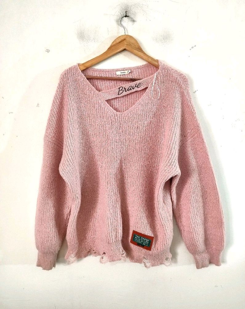 Pink Fine Knitted Sweater (WOMEN)