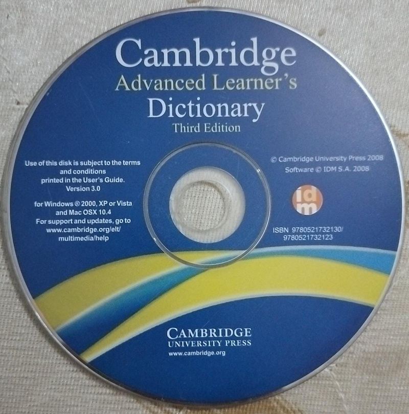 Oxford and Cambridge Dictionary CD