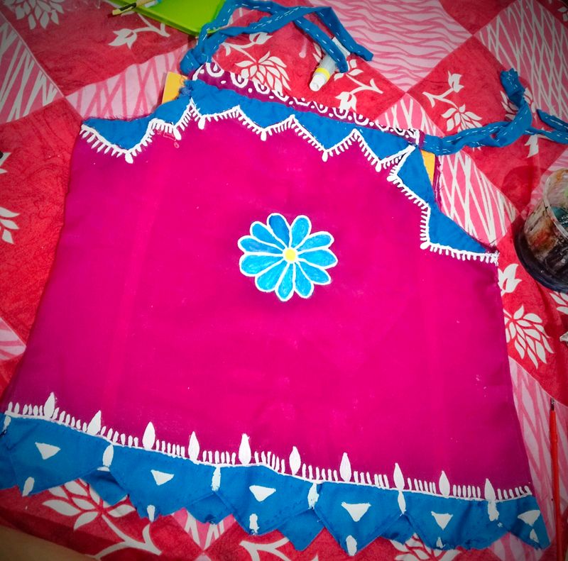 Hand Painted Frock..For Baby Girl