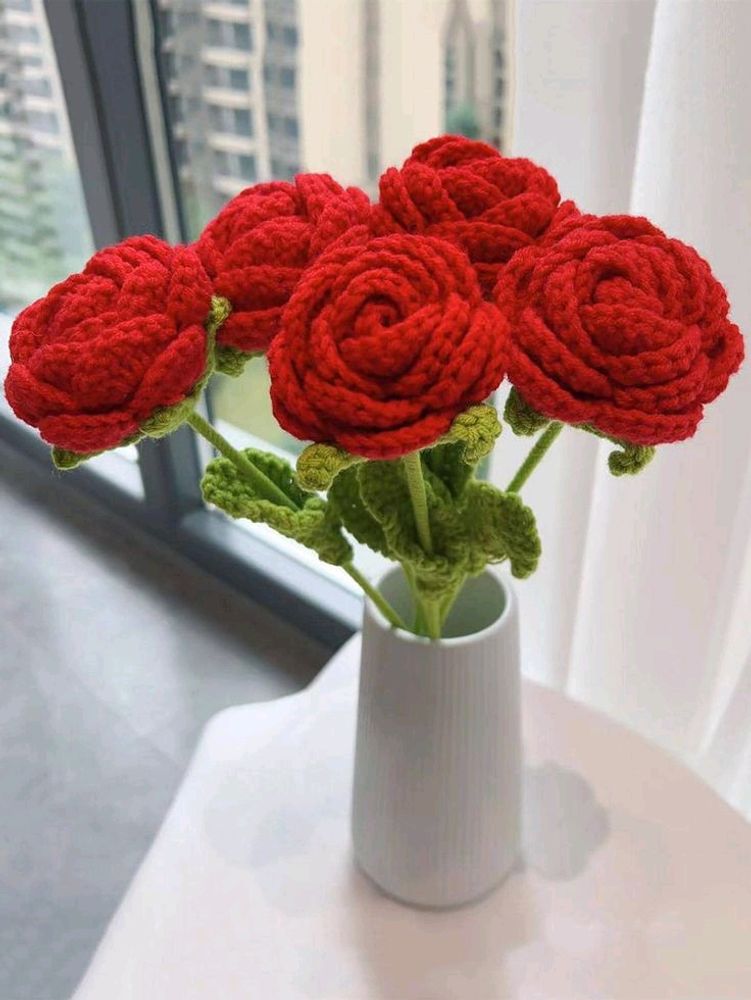 Crochet Rose Flowers 🌹