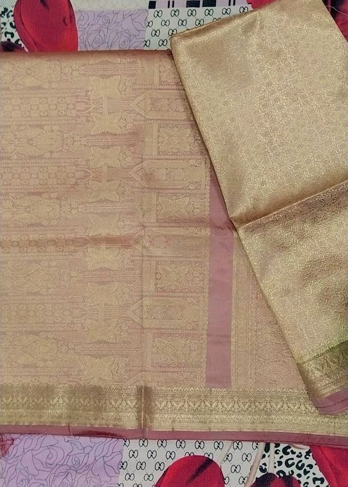 Banarsi Saree In Colour Pink And Golden