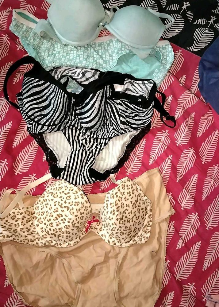 ❤️3 Sexy Stylish Lingerie Set (3Panty+ 3Bra )