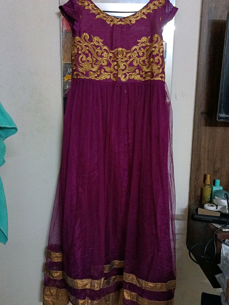 Stitched Anarkali Long Suit With Dupatta