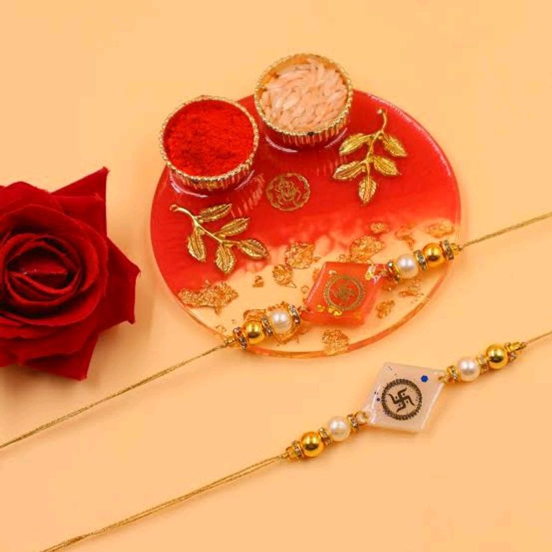 4 Inch Thali + 2 Rakhi