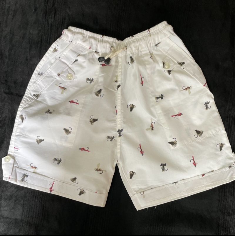 White Printed Shorts