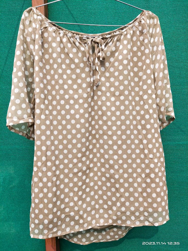 White Spots Top For Women