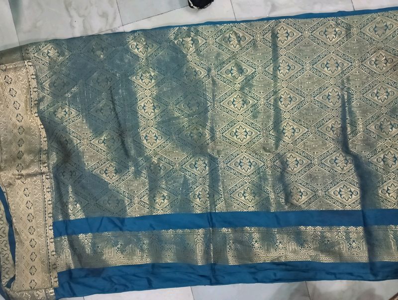 Green Cotton Pattu Saree 🥰