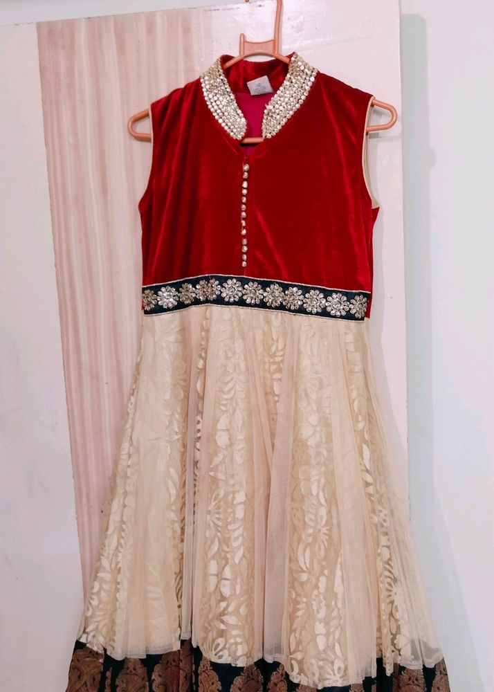 Anarkali Designer Dress With Pant And Duppataa.