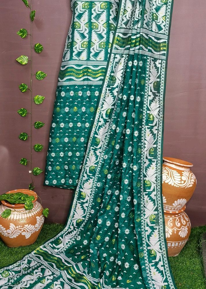 Bengal handloom Jamdani Dupatta Kurta Piece