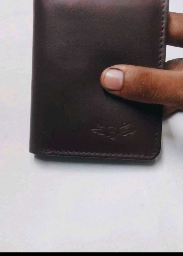 Mens Trendy Genuine Lthear Brown Wallet